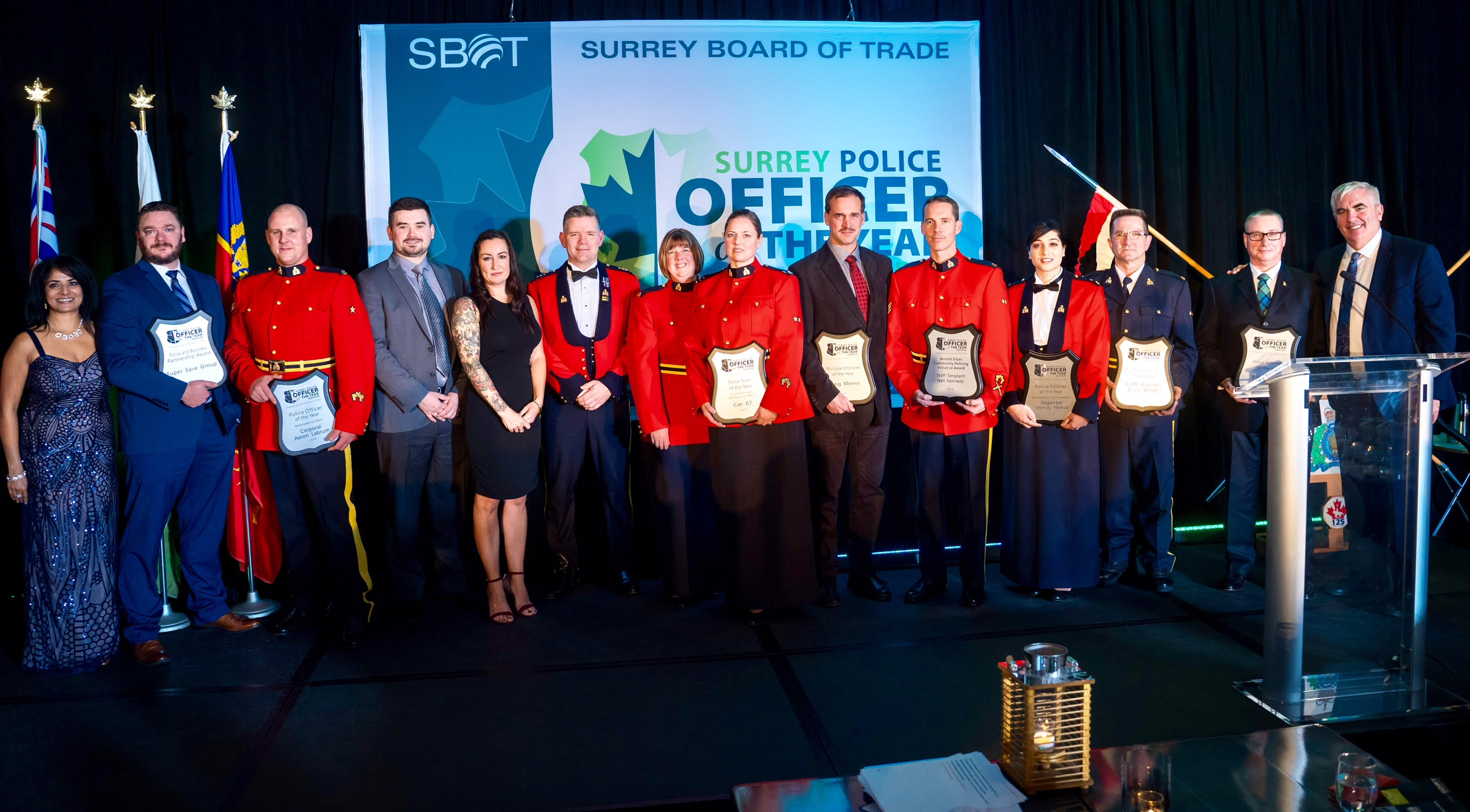 Surrey RCMP and partners recognized at business awards gala